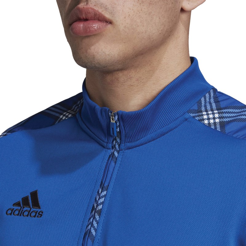 adidas Mens Tiro Mid-Layer 1/2 Zip Fleece Royal Blue/Black