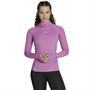 adidas Womens Techfit Aeroready Warm Long Sleeve Top Pulse Lilac