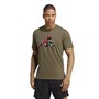 adidas Mens Train Essentials Seasonal Logo Training T-Shirt Olive Strata