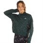 adidas Womens X-City Aeroready Crewneck Jacket Shadow Green