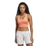 adidas Womens Aeroready Medium Support Pocket Sports Bra Coral Fusion