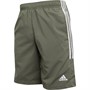 adidas Mens 3-Stripes Longer Shorts Legacy Green/White