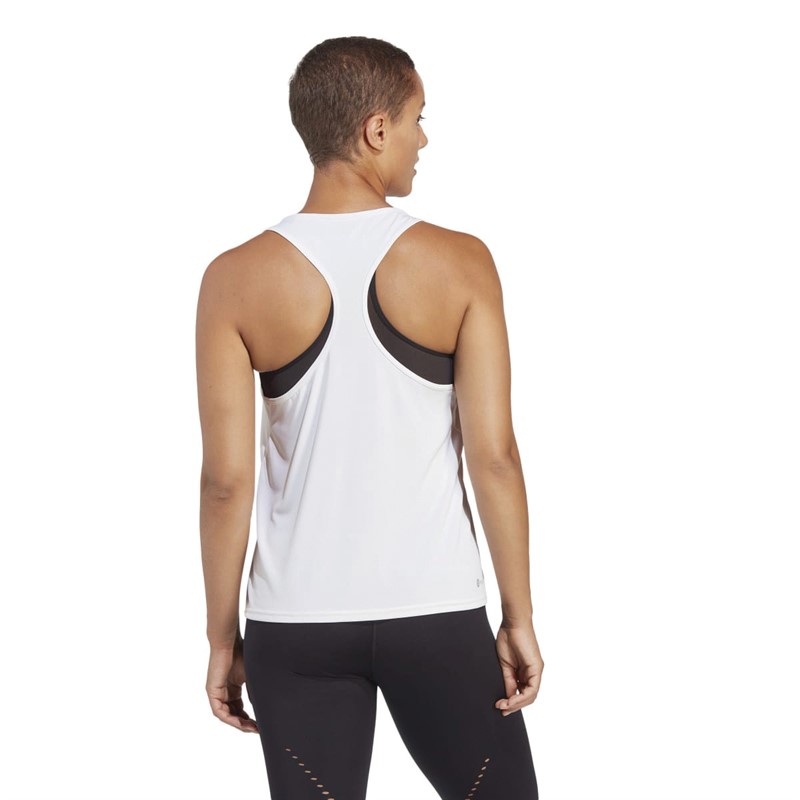 adidas Womens Hiit Heat.Rdy Sweat Conceal Tank Top White/Black