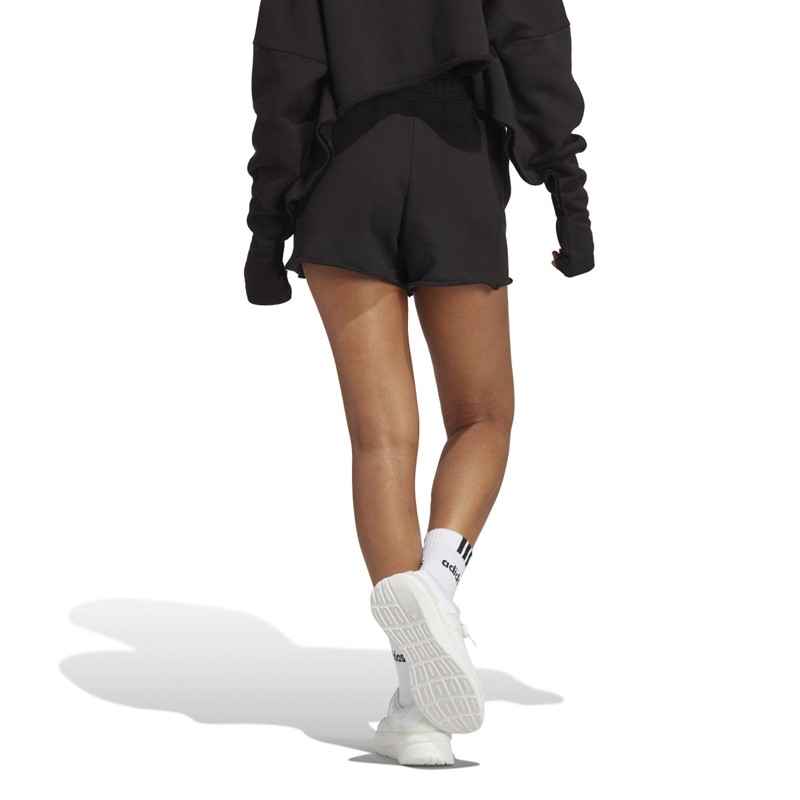 adidas Womens Collective Power High Waisted Relaxed Shorts Black