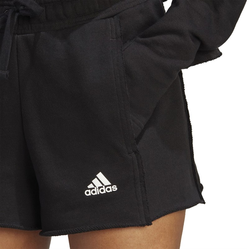 adidas Womens Collective Power High Waisted Relaxed Shorts Black