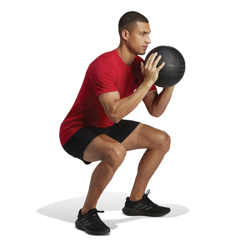 adidas Mens Train Essentials Feelready Training T-Shirt Better Scarlet/Black