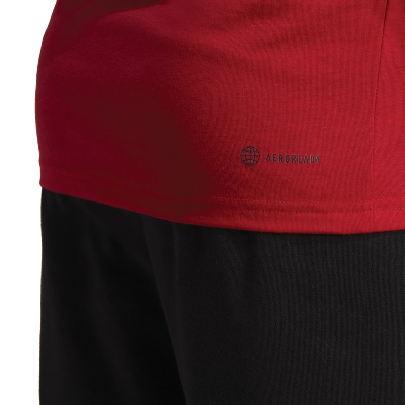 adidas Mens Train Essentials Feelready Training T-Shirt Better Scarlet/Black