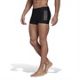 adidas Mens Mid 3-stripes Swimming Boxers Black/White