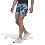 adidas Mens Run Icons Logo Graphic Aop Aeroready Running Shorts Multi Color/Almost Blue/Legand Ink