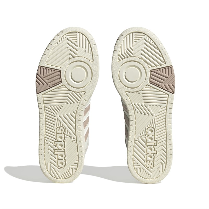 adidas Womens Hoops 3.0 Mid Off White/Wonder Taupe/Cloud White