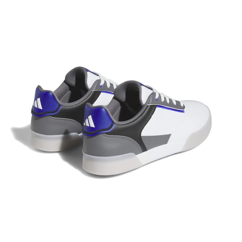 adidas Mens Retrocross Waterproof Spikeless Golf Shoes Cloud White/Lucid Blue/Core Black