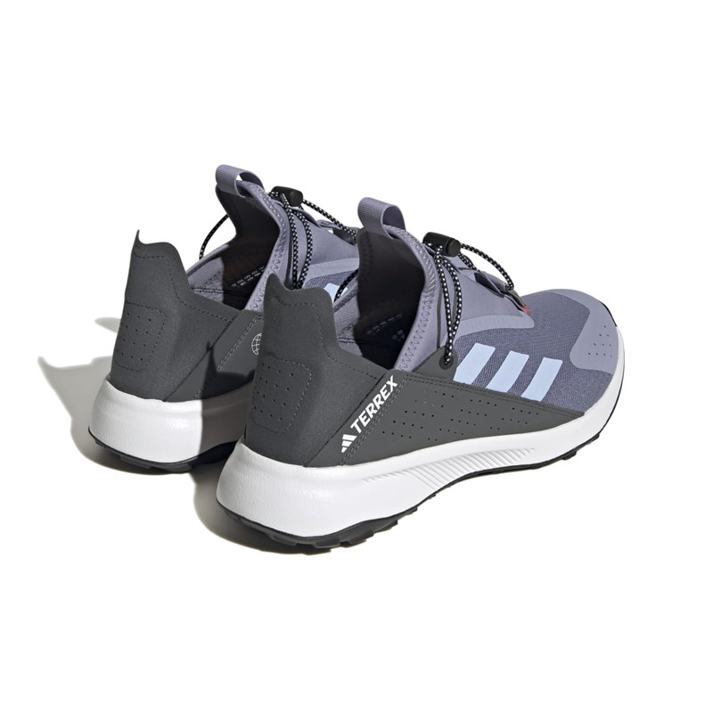 adidas Mens Terrex Voyager 21 Slip-On Heat.Rdy Walking Shoes Silver Violet/Blue Dawn/Solar Gold