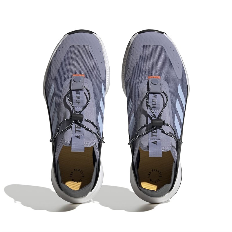 adidas Mens Terrex Voyager 21 Slip-On Heat.Rdy Walking Shoes Silver Violet/Blue Dawn/Solar Gold