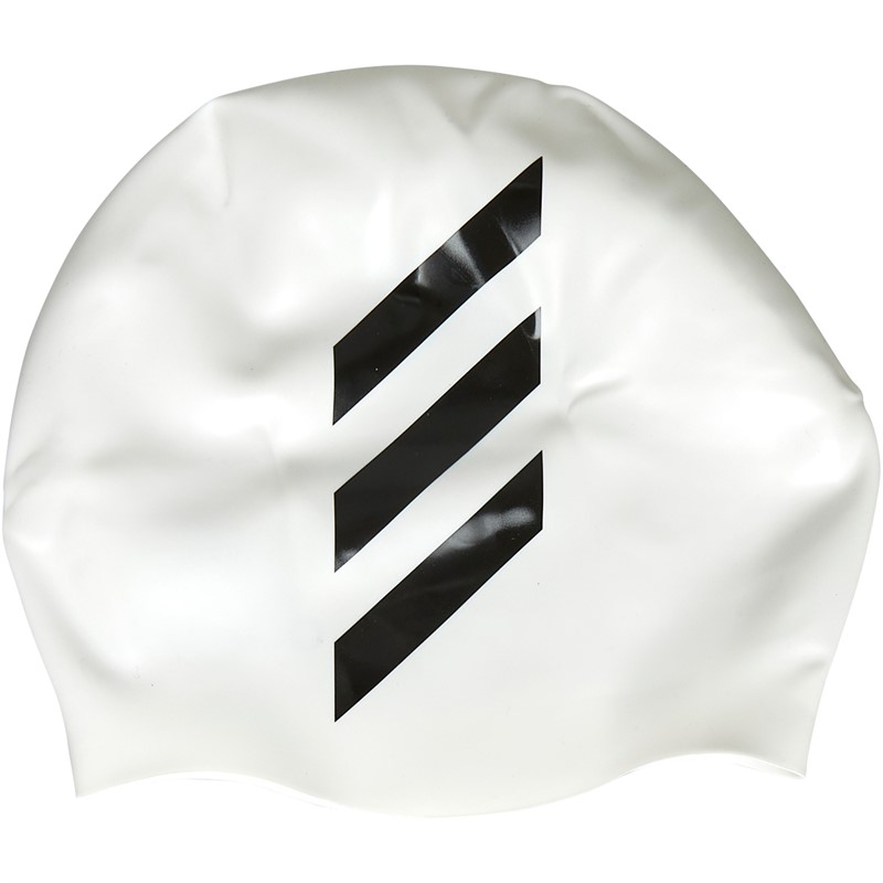 adidas 3-Stripes Silicone Swimming Cap White/Black