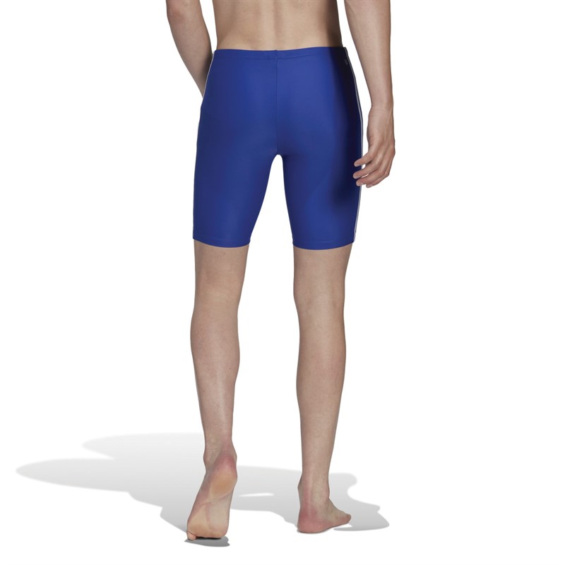 adidas Mens Classic 3-Stripes Swimmmng Jammers Semi Lucid Blue/White