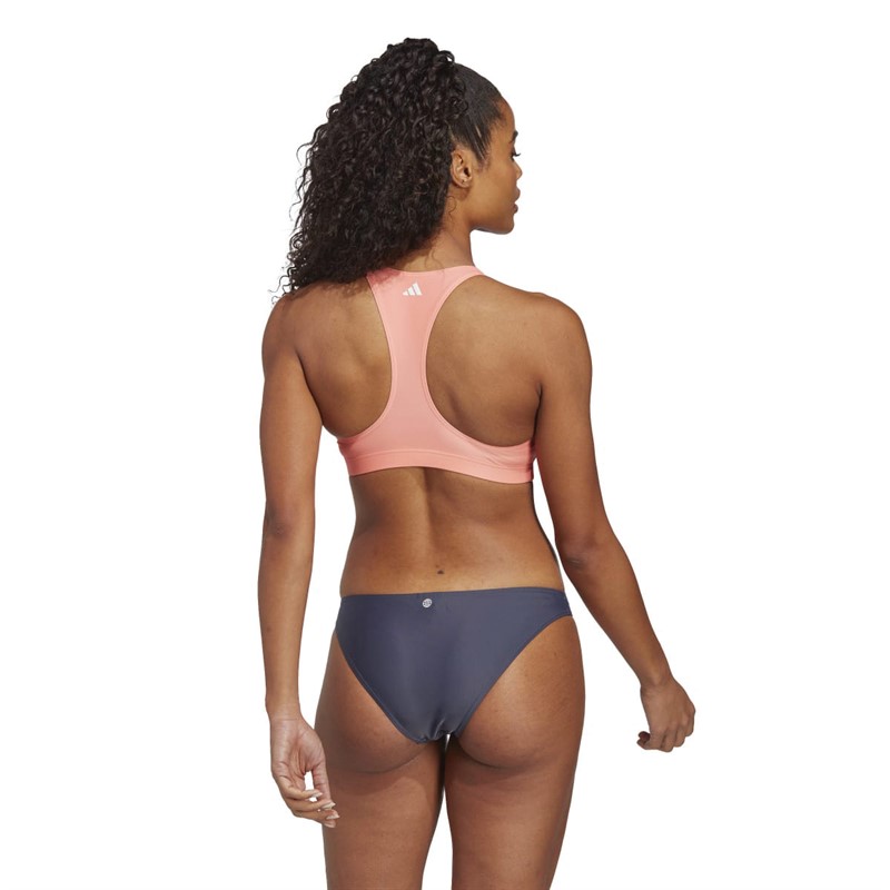 adidas Womens Big Bars Bikini Coral Fusion/Shadow Navy/White