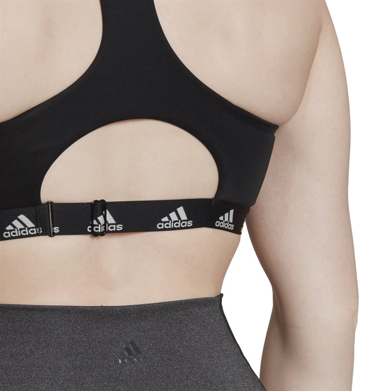 adidas Womens Grow Positivity Everyday Aeroready Light Support Nursing Bra Black