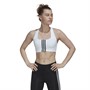 adidas Womens Powerimpact Aeroready Medium Support Sports Bra White/Black