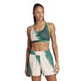 adidas Womens Powerimpact Aeroready Medium Support Sports Bra Semi Core Green/Black