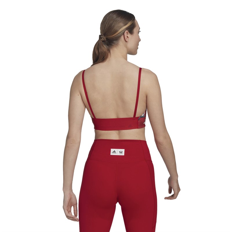 adidas Womens Thebe Magugu Studio Aeroready Light Support Sports Bra Power Red