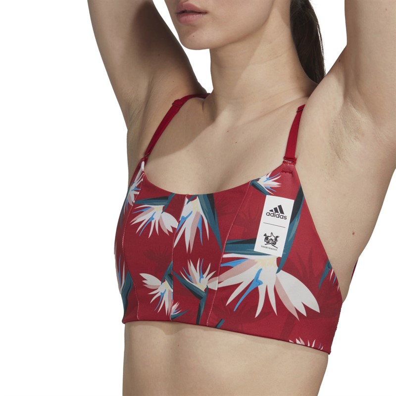adidas Womens Thebe Magugu Studio Aeroready Light Support Sports Bra Power Red