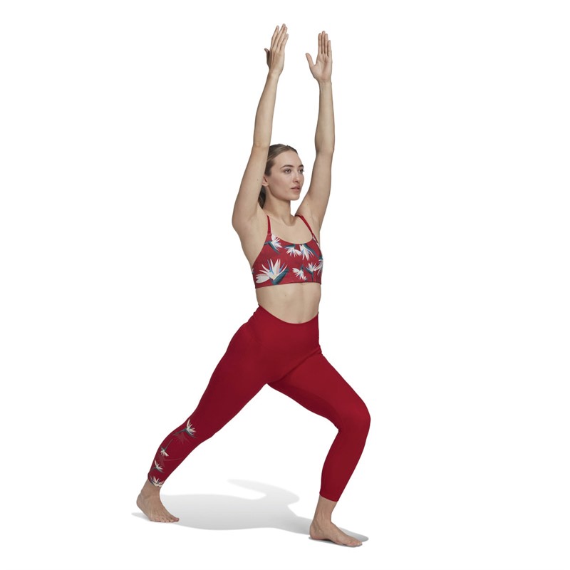 adidas Womens Thebe Magugu Studio Aeroready Light Support Sports Bra Power Red