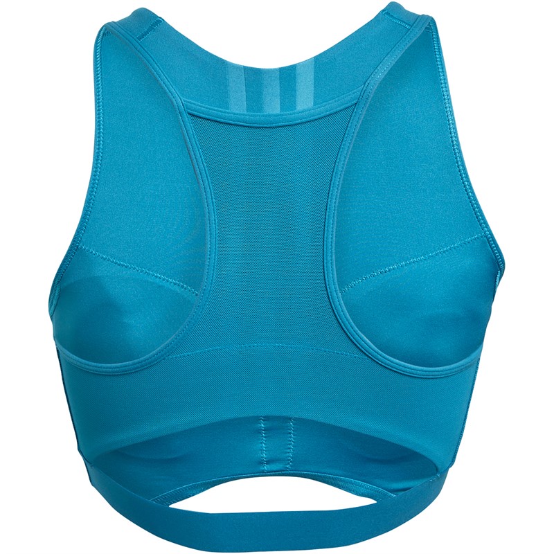 adidas Womens Coreflow Aeroready Medium Support Sports Bra Craft Blue