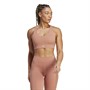 adidas Womens Coreflow Luxe Studio Medium Support Sports Bra Clay Strata