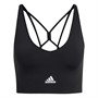 adidas Womens Aeroknit Designed 2 Move Seamless Sports Bra Black/White