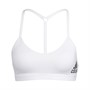adidas Womens All Me Aeroready Light Support Sports Bra White/Black