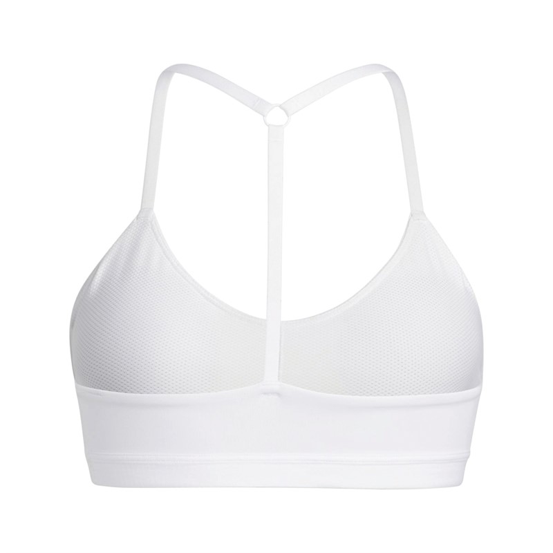 adidas Womens All Me Aeroready Light Support Sports Bra White/Black