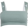 adidas Womens Active Flex Ribbed Bandeau Bra Silver Green
