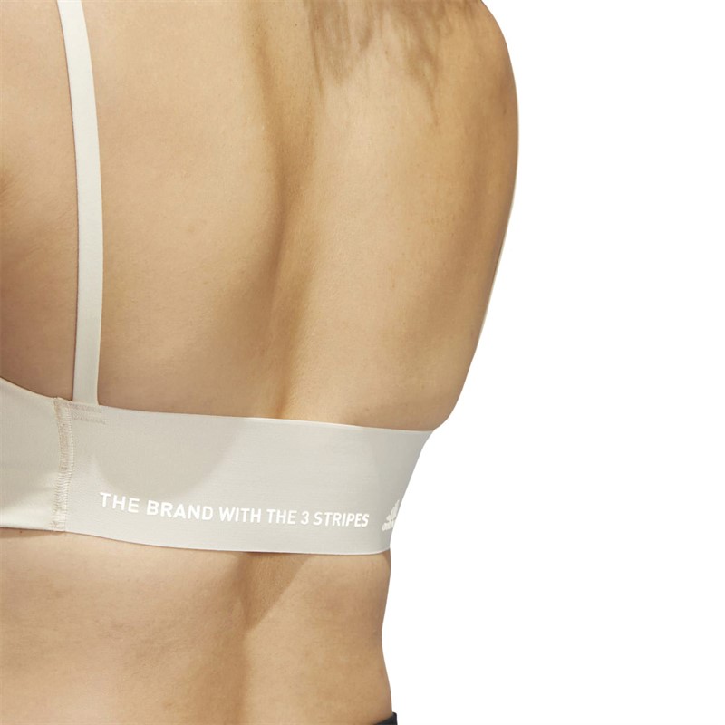 adidas Womens Yoga Studio Aeroready Light Support Sports Bra Wonder White