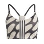 adidas Womens X Marimekko Aeroimpact Aeroready Light Support Sports Bra (Plus Size) Black/Light Brown