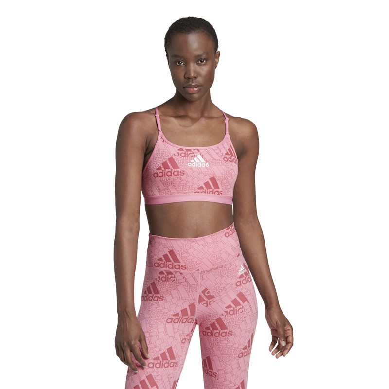 Pink adidas sports bra online