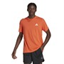 adidas Mens Aeroready Designed To Move Feelready Sport T-Shirt Semi Orange/White