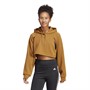 adidas Womens Hiit Aeroready Cropped Hoodie Bronze Strata