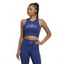 adidas Womens Sports Club Aeroready Cropped Graphic Tank Top Victory Blue