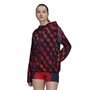adidas Womens X Marimekko Run Icons Wind.Rdy 3-Stripes Hooded Windbreaker Collegiate Orange