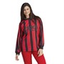 adidas Womens Jacquard Long Sleeve Jersey Black/Better Scarlett/White