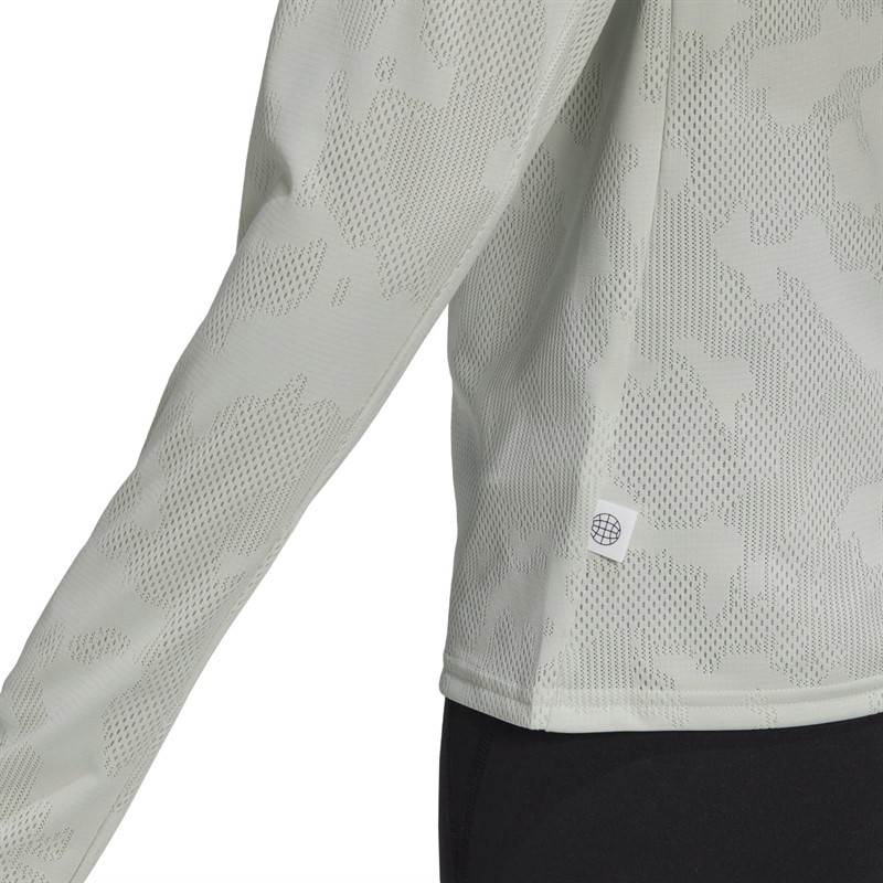 adidas Womens Made To Be Remade Aeroready Long Sleeve Top Linen Green