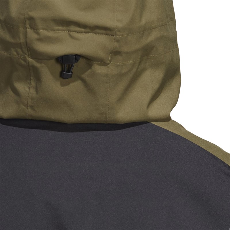 adidas Mens Terrex Multi Rain.Rdy 2.5-Layer Rain Jacket Focus Olive/Black