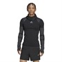adidas Mens X-City Primeknit 360 Reflective Long Sleeve Hooded Running Pullover Black/Carbon
