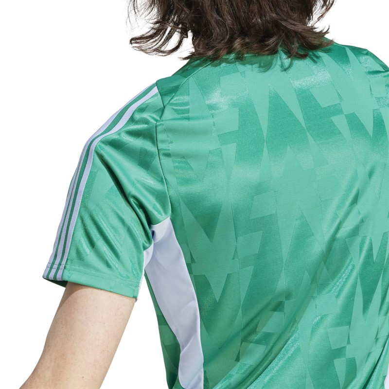 adidas Mens Tiro Home Jersey Green/Blue Dawn