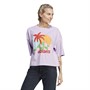 adidas Womens Farm Rio Graphic T-Shirt Purple Glow