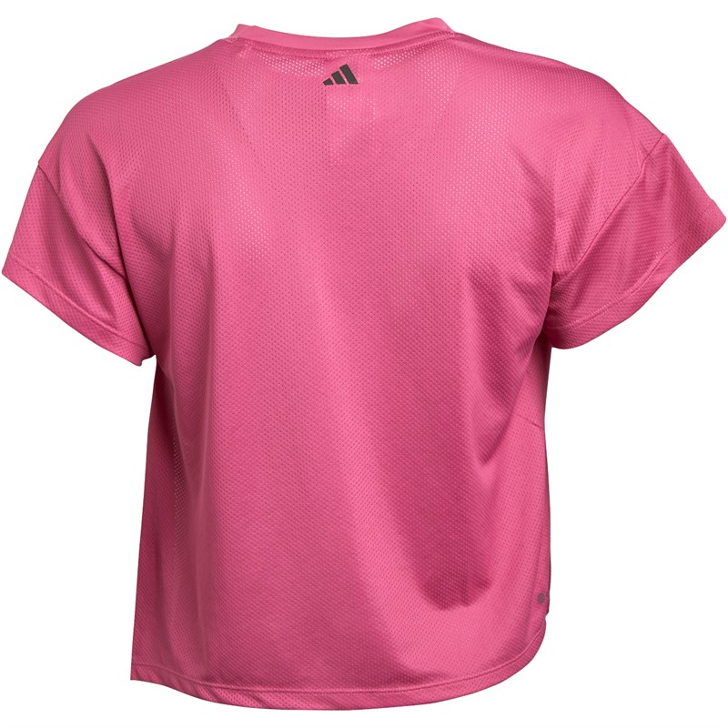 adidas Womens Hiit Quickburn Aeroready Top Fucshia/Lucky Fucshia