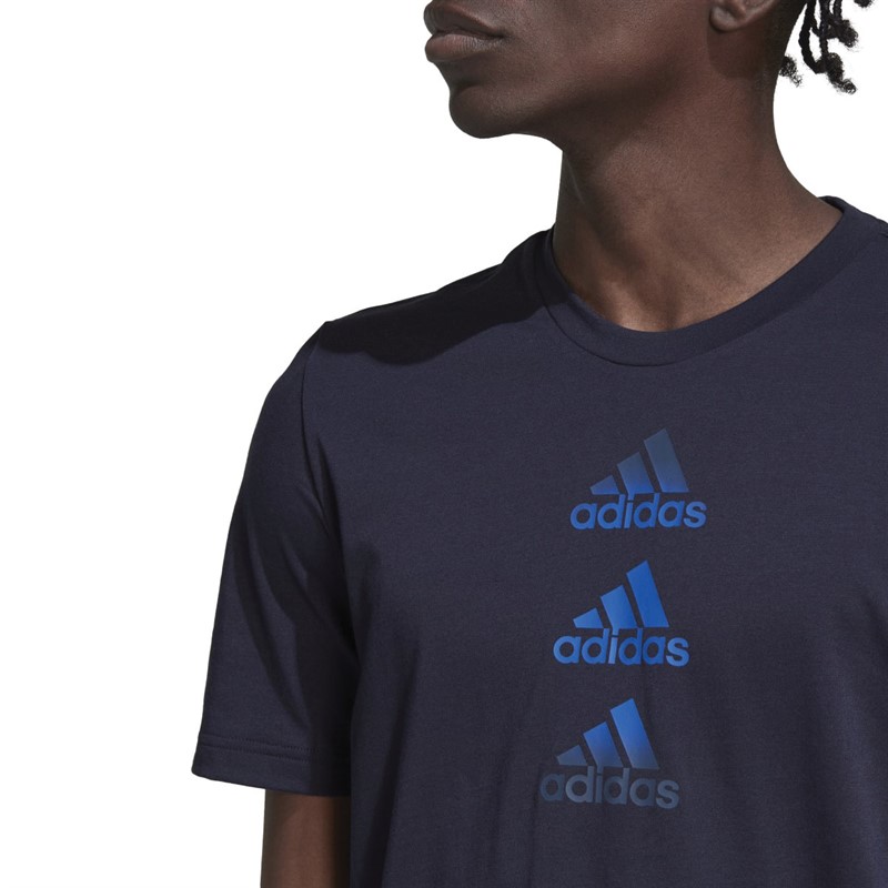adidas Mens Designed To Move Logo T-Shirt Legand Ink