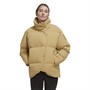 adidas Womens Big Baffle Padded Down Jacket Gold Beige