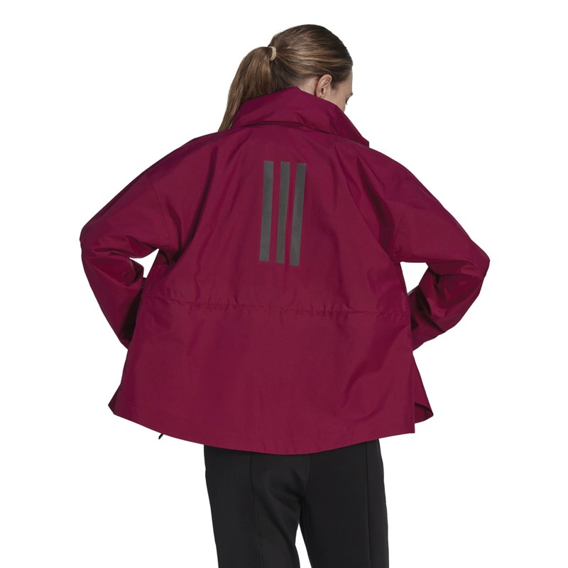 adidas Womens Terrex Traveer Rain.Rdy Waterproof Jacket Power Berry