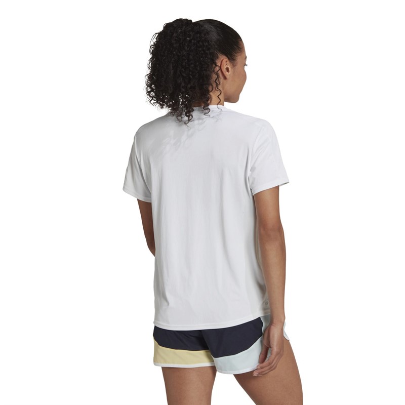 adidas Womens Run It Aeroready Top White